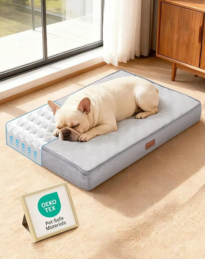 Carefully Designed OhGeni Orthopedic Waterproof Dog Bed Long-Lasting