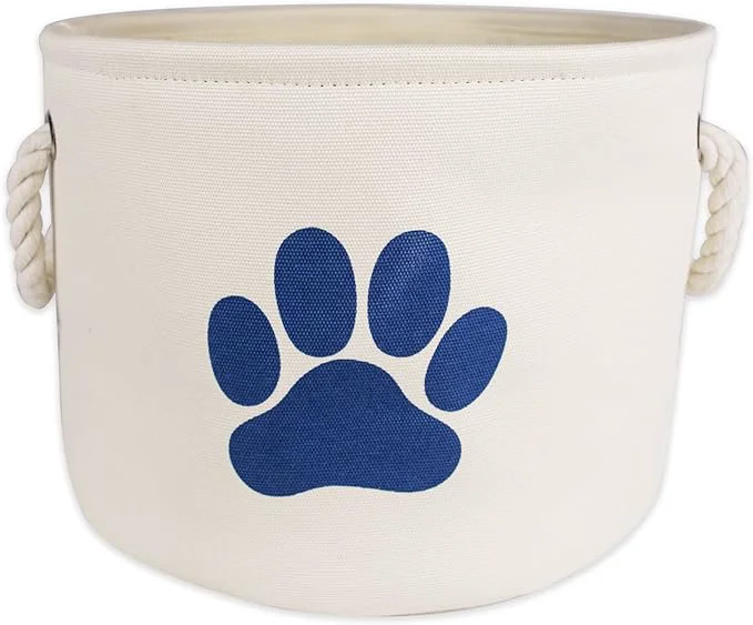 Refined Bone Dry Pet Storage Collection Collapsible Bin Medium Round Trendy