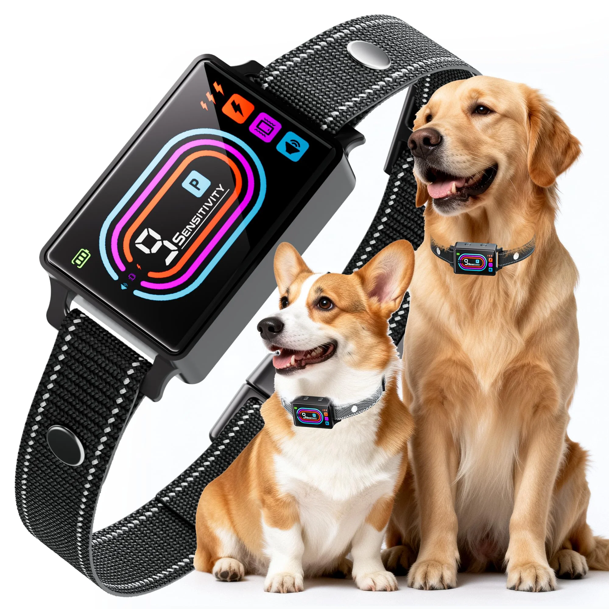 Reusable OTK Dog Bark Collar Smart Training Collar for 5–130 lb Dogs 9 Levels 5 Modes IPX7 Rechargeable Enhanced