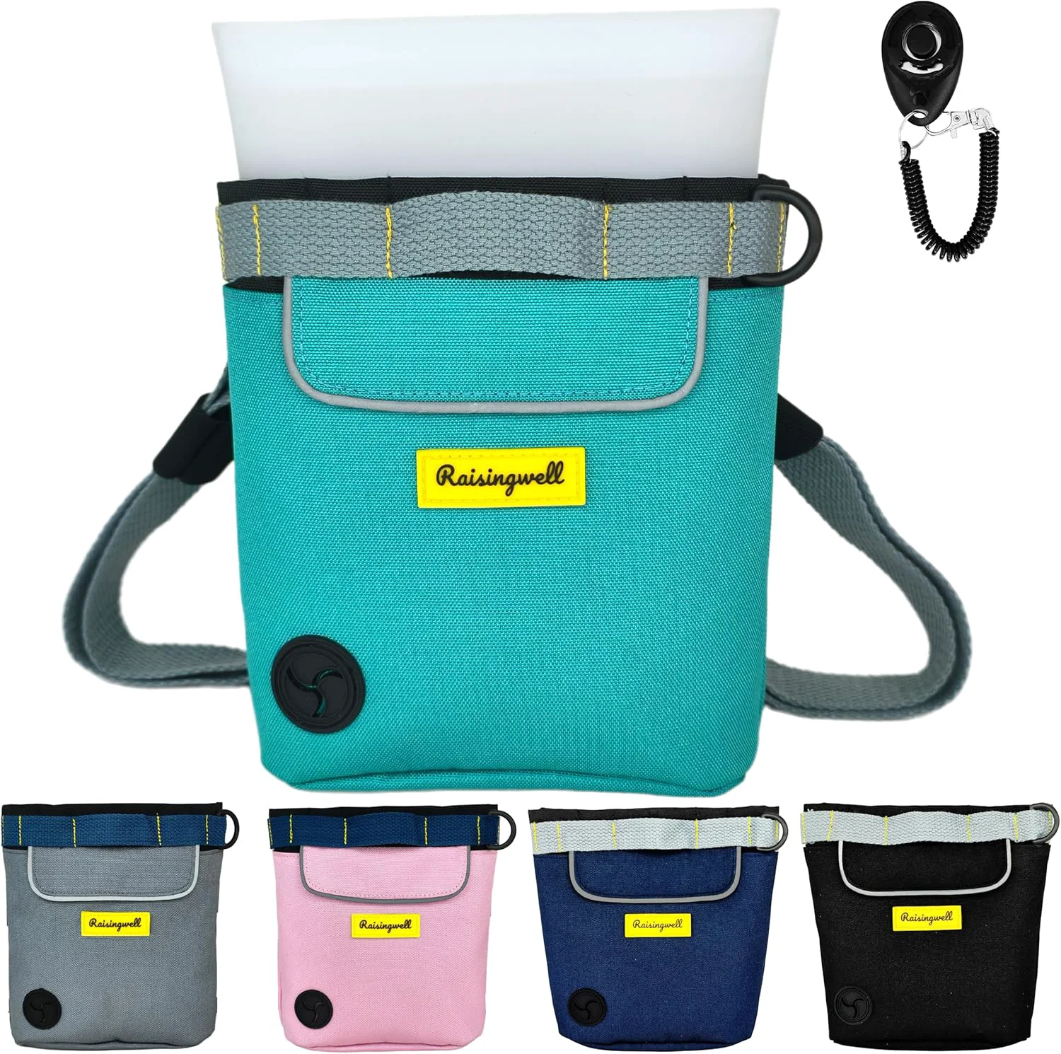 Original Design Dog Treat Pouch for Pet Walking and Training with Clicker 2 Cup Silicone Bag Small Fanny Pack Holder for Puppy Snack Dispenser Kit for Leash and Outdoor Use Green Excellent