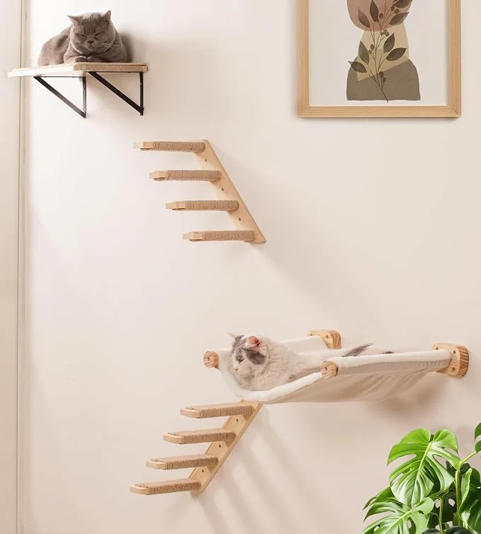 Comfortable Cat Wall Shelves Set of 4 Luxury