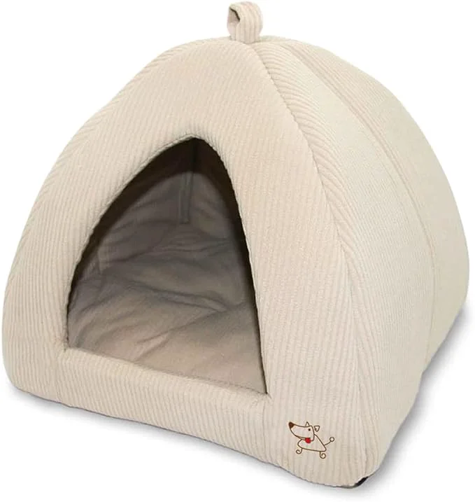 Recyclable Pet Supplies Dog House Bed Crate Mat Tent Indoor Round Soft Plush Lightweight