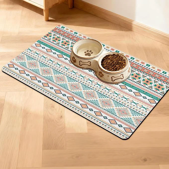 Elite Pet Feeding Mat for Floors Waterproof Dog Mat for Food and Water Absorbent Sustainable
