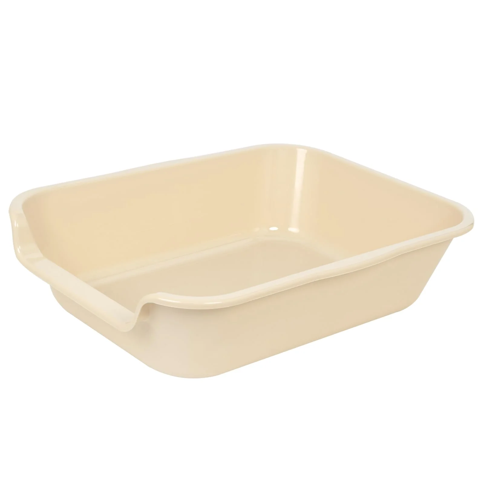 Enhanced Ying Tutu Extra Large Cat Litter Box – Low Entry ABS Tray 20.2 in L x 15.1 in W x 5.2 in H Beach Sand Proven