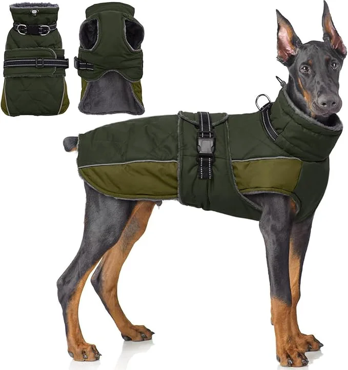 Fine Crafted QBLEEV Warm Dog Jacket - Reflective Adjustable Winter Coat with Turtleneck for Cold Weather Waterproof Fleece Snowsuit for Small Medium Large DogsAbout ThisOverview Premium Material