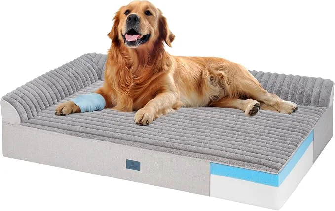 Comfortable Veehoo Orthopedic Dog Bed for Large Senior Dogs 7 Inch Thick XL Memory Foam Efficient
