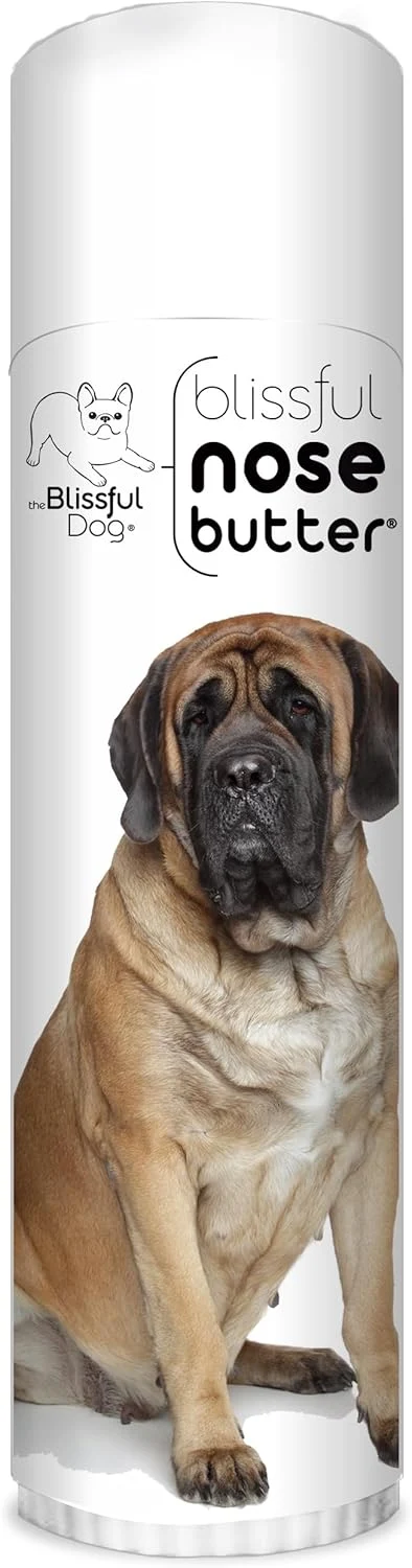 Healthy The Blissful Dog Mastiff Nose Butter for Dry Cracked Skin Lick-Safe Dog Nose Balm with Moisturizing Shea Butter Almond Olive and Essential Oils Pet Supplies Uncented 0.50 oz. High-Quality