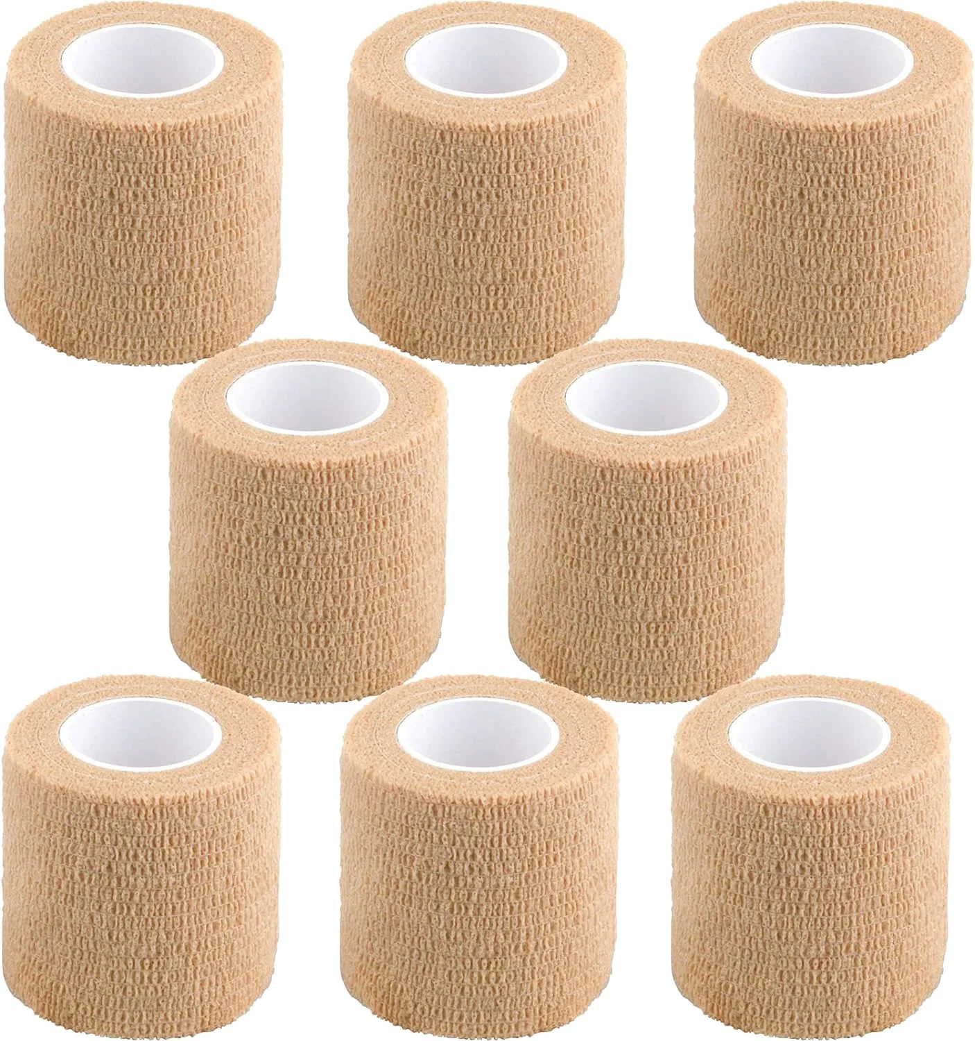 Professional Self Adhesive Bandage Wrap 2 Inch Athletic Tape Breathable Elastic Brown Cohesive Bandages Vet Wrap Sports Tape for First Aid Wrist Sprains Protection Dogs Responsible