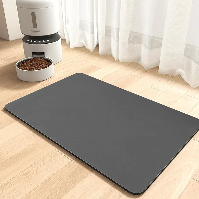 First-Class MontVoo-Absorbent Pet Feeding Mat-No Stains Pet Mat Dependable