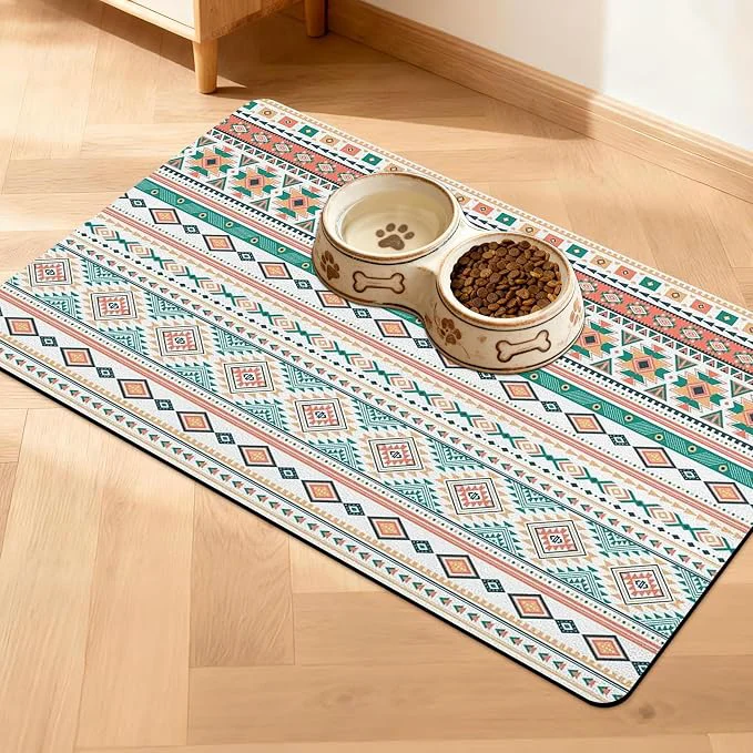 Exceptional Pet Feeding Mat for Floors Waterproof Dog Mat for Food and Water Absorbent Unique
