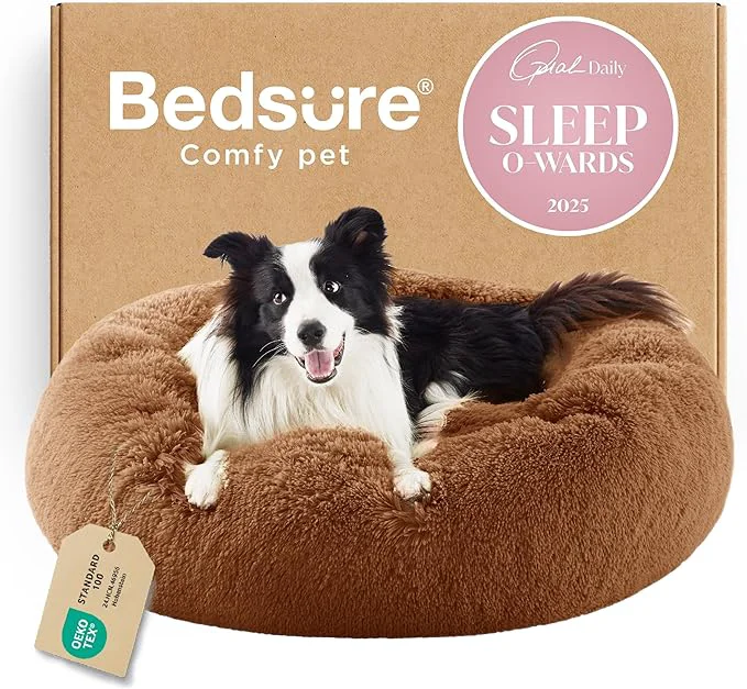 World-Class Bedsure Calming Dog Bed for Large Dogs Authentic