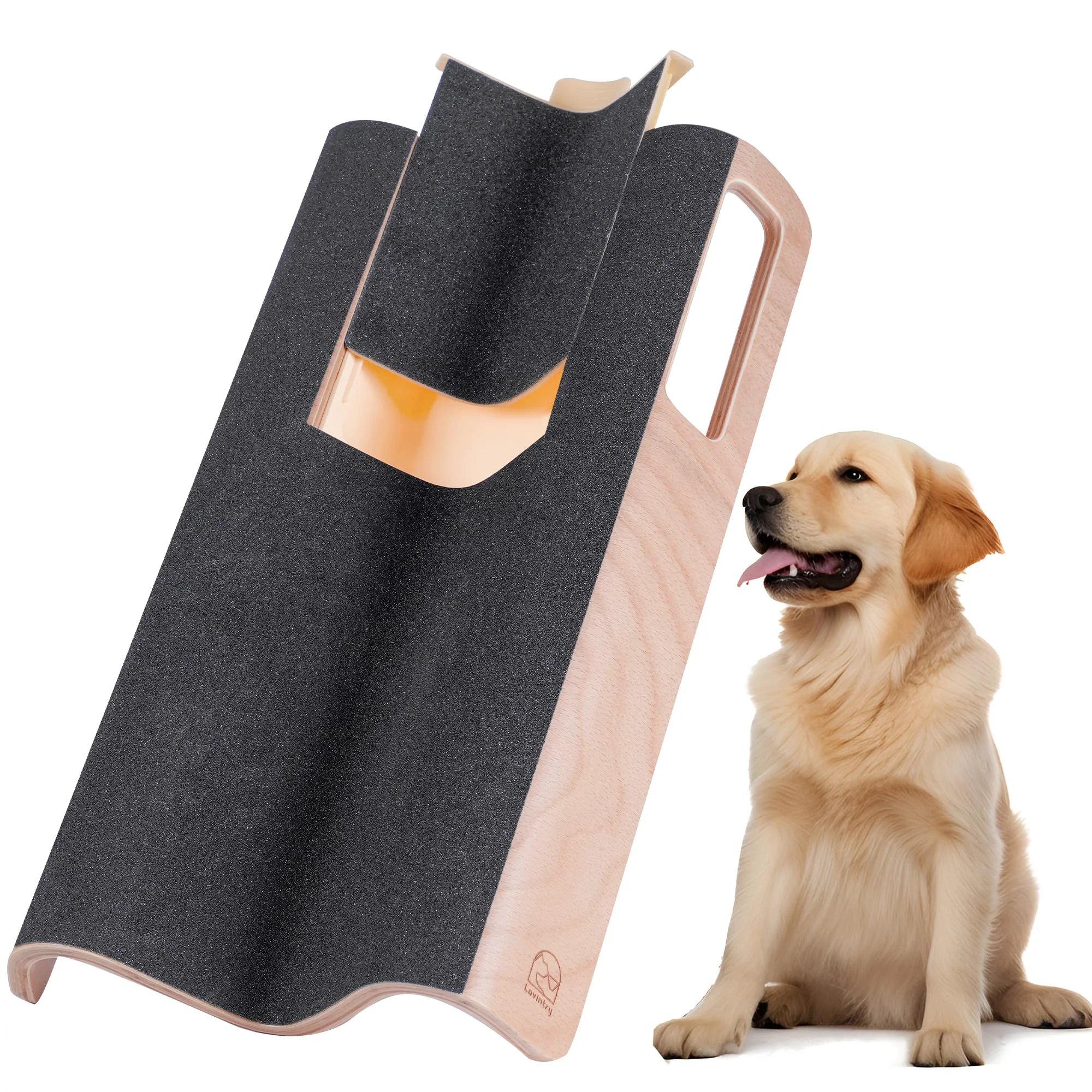 Clean LovIntry M-Shaped Dog Scratch Pad with Treat Box for Large Dogs Nail File Toy Easy Nail Shortening Expertly Made