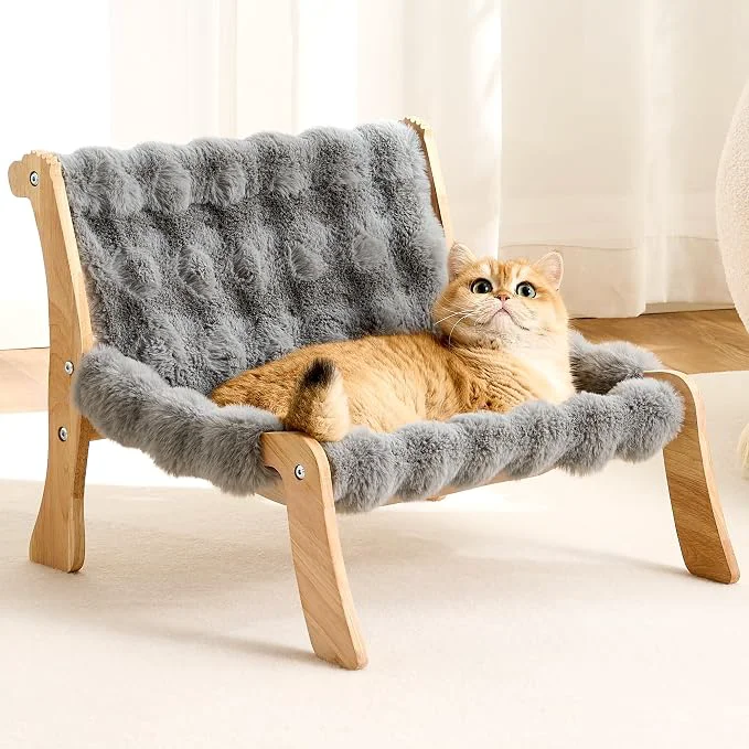 Certified Solid Wood Cat Couch Bed for Indoor Cats Modern Cat Sofa Premium