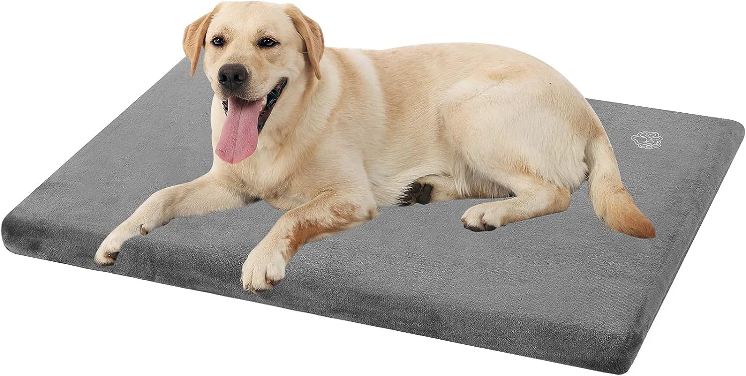 Versatile EMPSIGN Stylish Dog Bed Mat Dog Crate Pad Mattress Reversible Cool Warm Water Proof Linings Removable Machine Washable Cover Firm Support Small to XX Large Dogs Grey XL 41'''' 28'''' 3'''' Pure