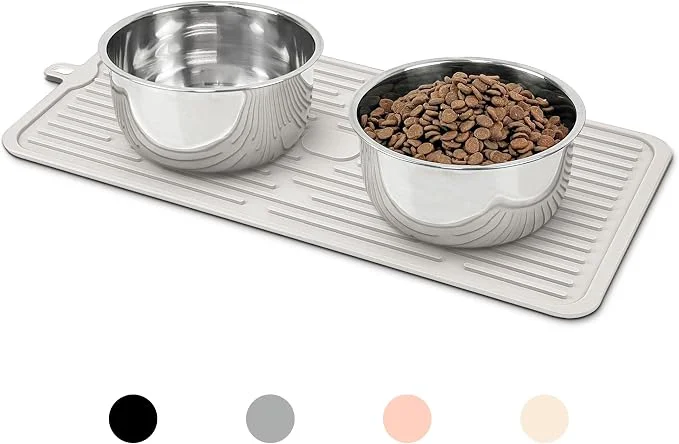 Original Ptlom Pet Placemat for Dog and Cat Anti-Slip Waterproof Dogs Feeding Mat Traditional