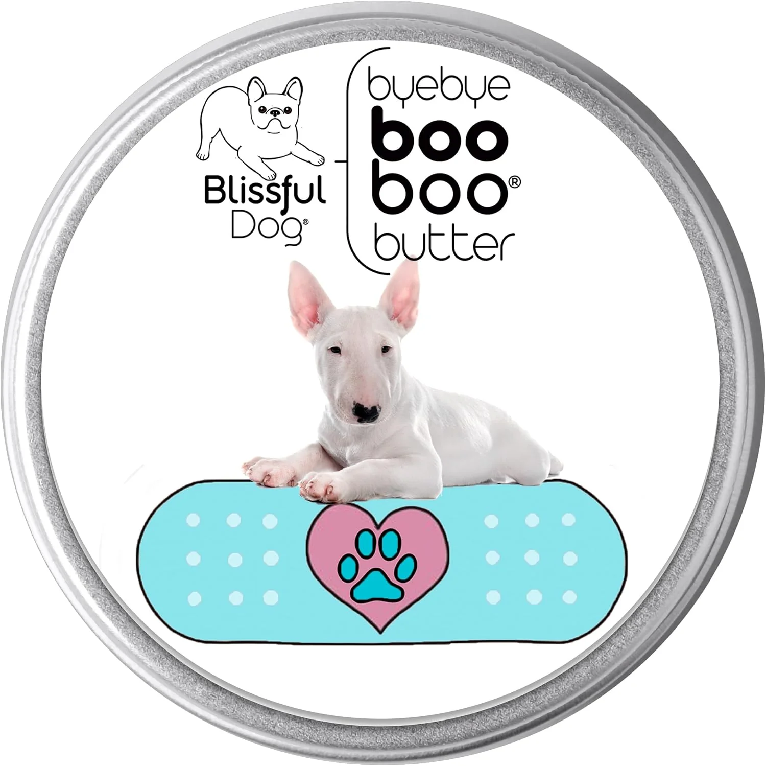 Stylish The Blissful Dog 2 oz TIN Bull Terrier Booboo Butter Crafted