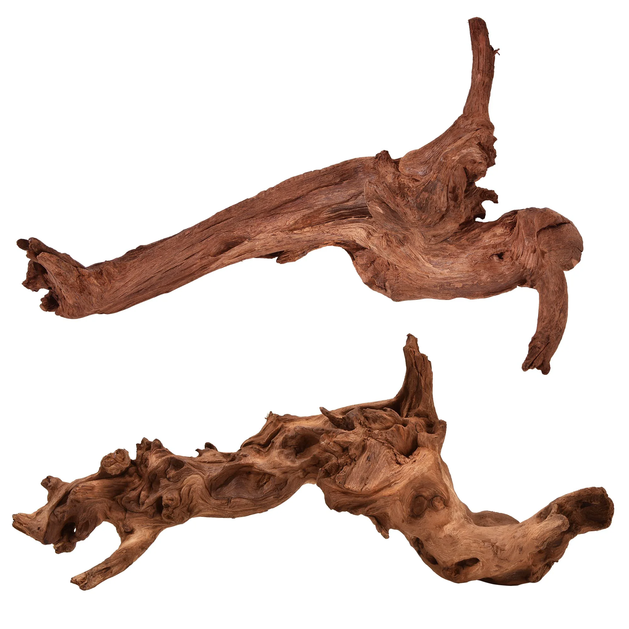 High-Grade majoywoo Natural Large Driftwood for Aquarium Reptile Decor 12.5-18in Long 2 Pack Detailed