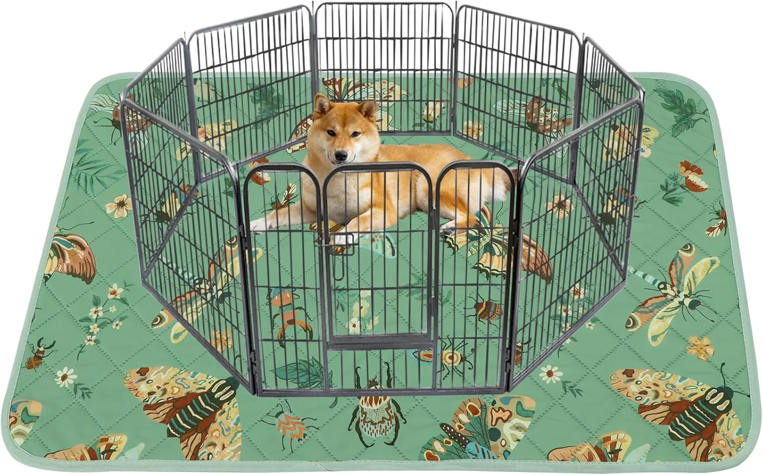 Exceptional IEUUMLER Washable Pee Pads for Dogs 1 Pack Insect Pattern Reusable Waterproof Puppy Potty Pads Non-Slip Absorbent Pet Training Pads for Playpen Crate Bed EU014 Authentic