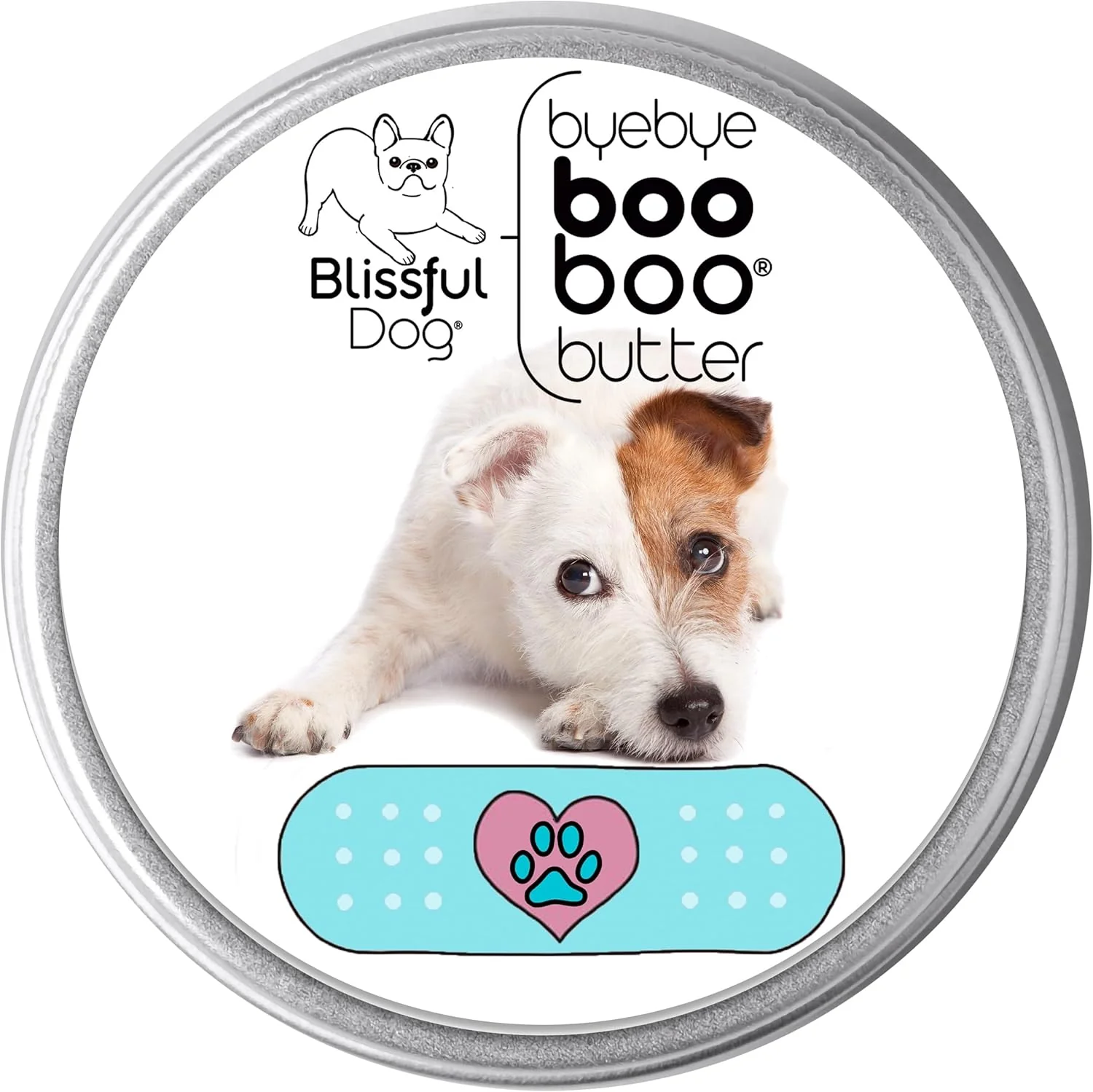 Solid The Blissful Dog 1 oz TIN Jack Russell Terrier Booboo Butter Detailed