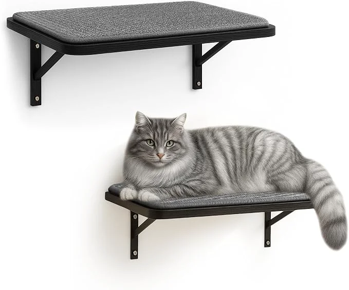 Artisan Cat Wall Shelves Set of 2 Wall-Mounted Space-Saving Climbing Shelf Window Enhanced