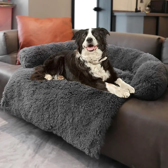 Breathable Calming Dogs Cats Bed Mats Dog Pad Washable Removable Couch Cover Plush Long Specialty
