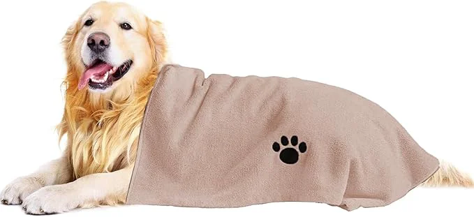 Fine Microfiber Dog Towels for Drying Dogs Super Absorbent and Soft Pet Grooming Eco-Friendly