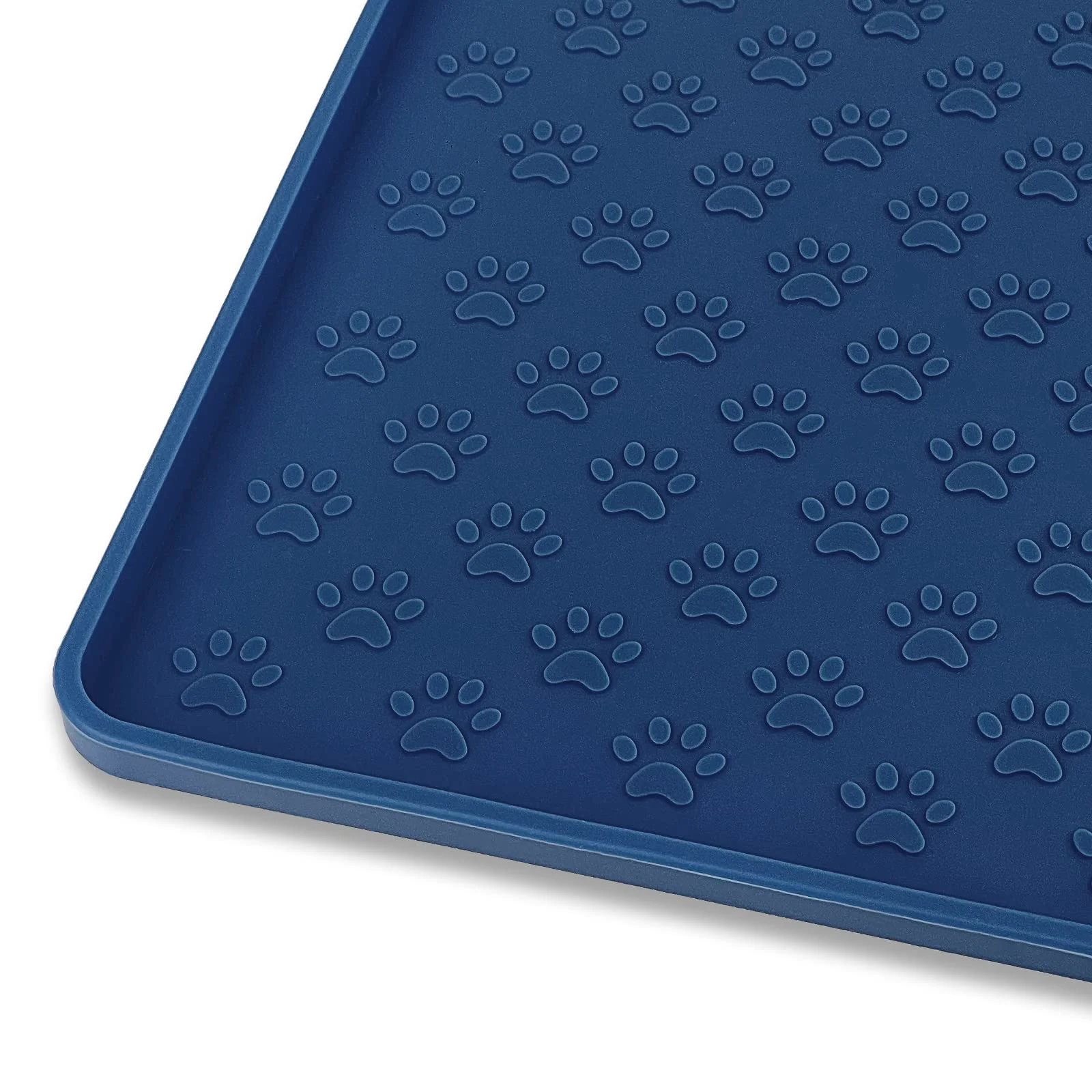 Quality Ptlom Silicone Pet Placemat – Waterproof Anti-Slip Dog Cat Feeding Mat Navy 31.5 x 23.6 Organic