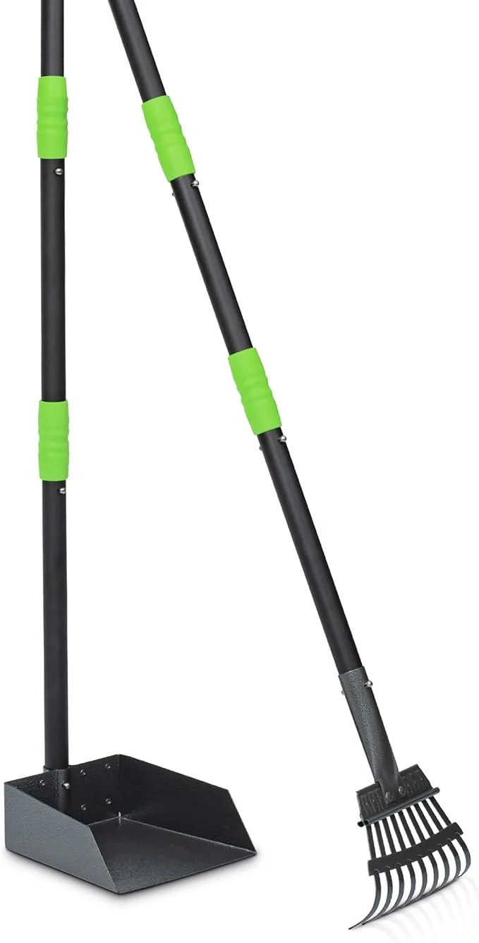 Casual Niubya Pooper Scooper for Dogs Metal Poop Scooper Tray and Rake Set Proven