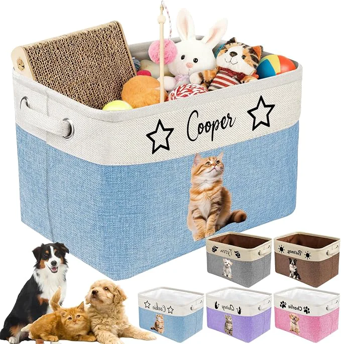 Classic Personalized Dog Cat Toy Storage Basket First-Class