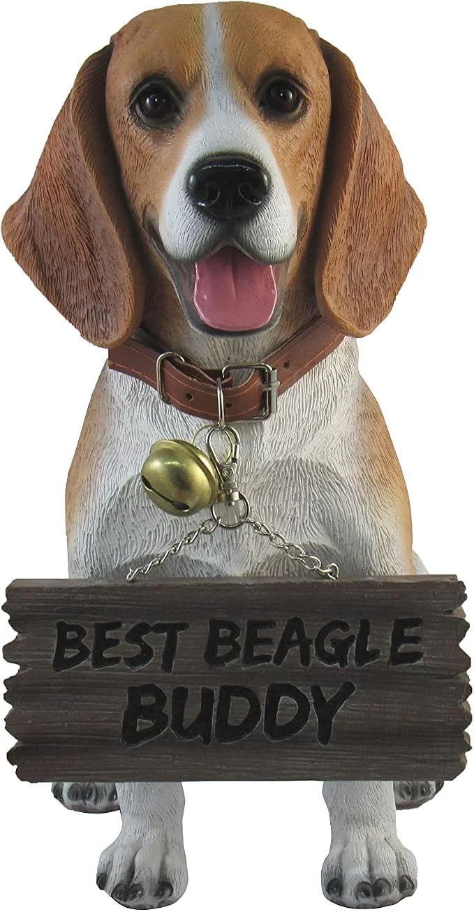 Artisan DWK Front Porch Dog Outdoor Welcome Sign Decorative Statue Cute Dog Welcome Healthy