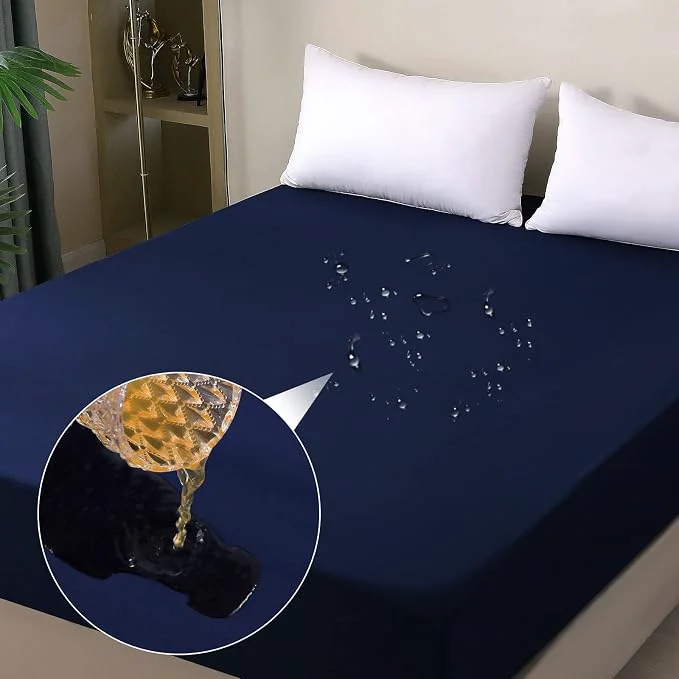 Recyclable Twin Mattress Protector Waterproof Fitted Sheet Style Breathable Cooling Flexible