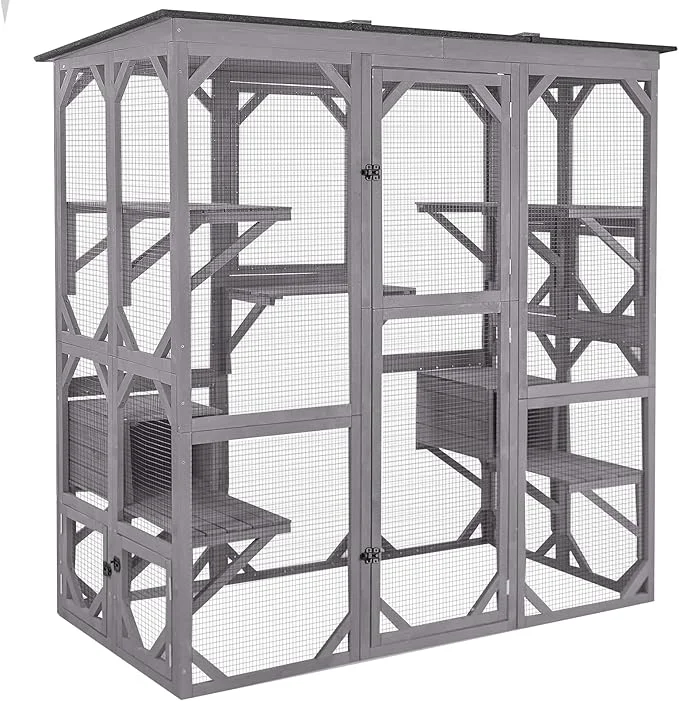 Consistent Aivituvin Cat House Outdoor Catio Kitty Enclosure Modern