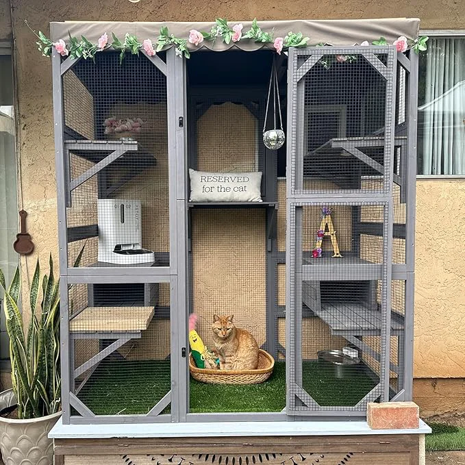 Carefully Designed Aivituvin Cat House Outdoor Catio Kitty Enclosure Versatile