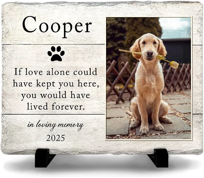 Verified Personalized Memorial Headstone Marker Honor Your Cat or Dog Simple Lasting Stylish