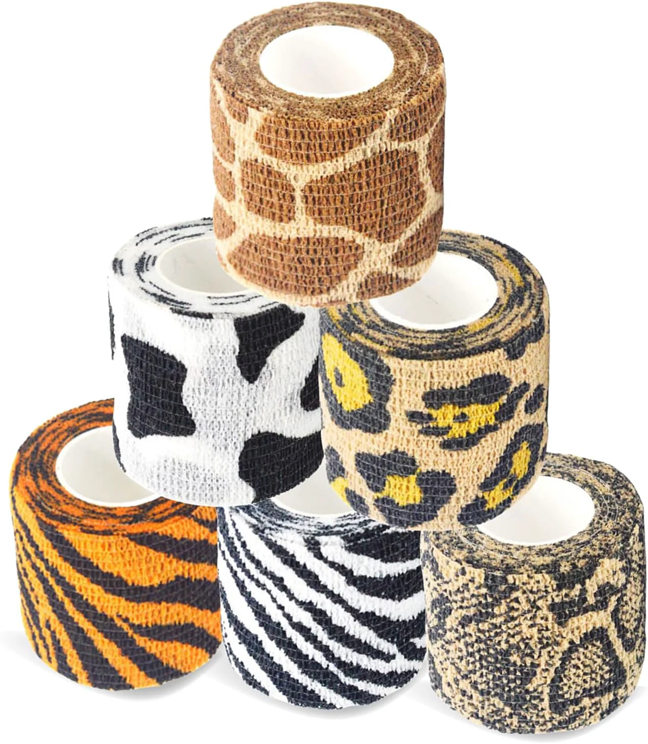 Comfortable Pet Bandage 6 Rolls Adhesive Bandage Self Adhesive Bandage First Aid Adhesive Gauze for Horses Dogs Cats Birds Animals Animals 2 Inch Pack of 6 Durable