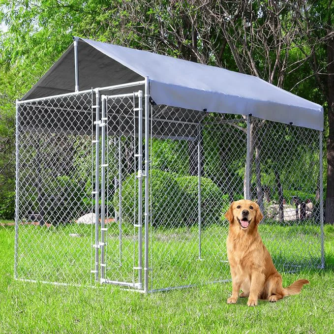 Superior Outdoor Dog Kennel Large with Roof Dog Run Enclosure Large Outside Heavy Duty Original