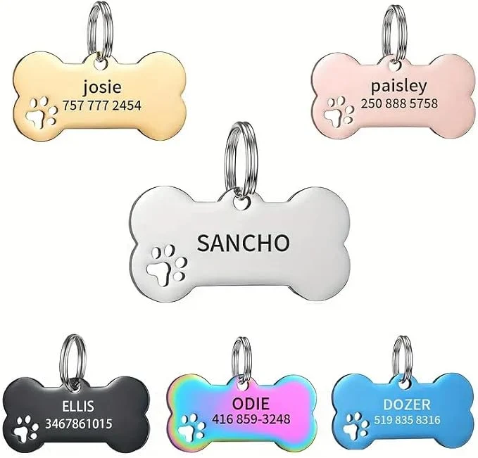 Next-Generation Engraved Tags Personalized for Pets BUGMKCS Customized Pet Supplies Top-Quality