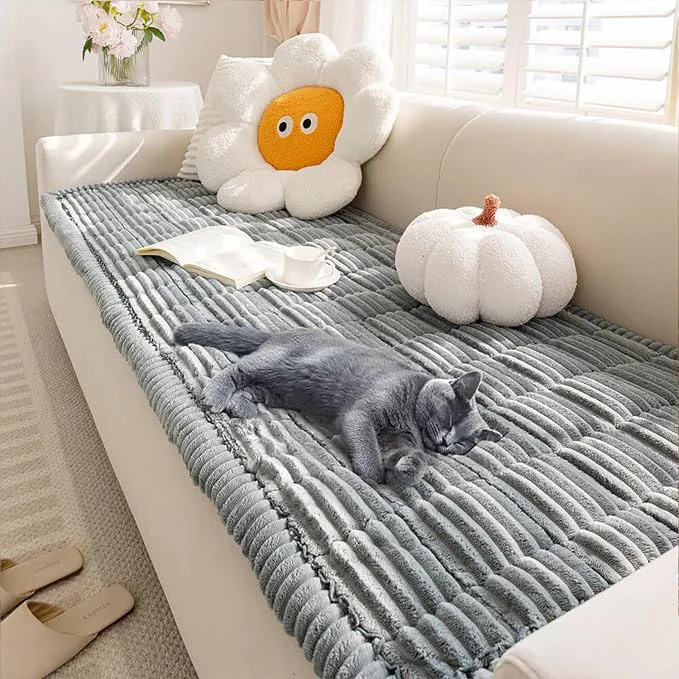 Clean FUNNY FUZZY Pet Couch Covers for Sofa Washable Dog Couch Cover Protector for Contemporary