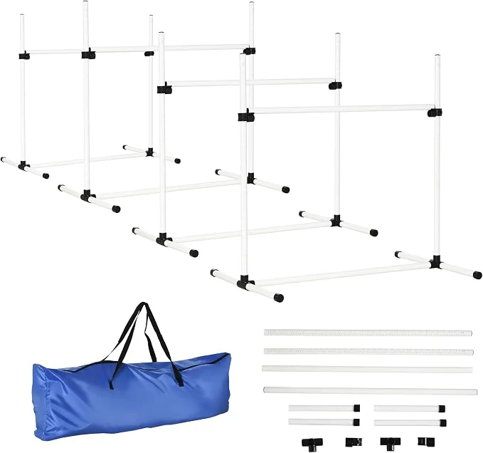 Convenient PawHut 4 Piece Dog Agility Training Equipment Excellent