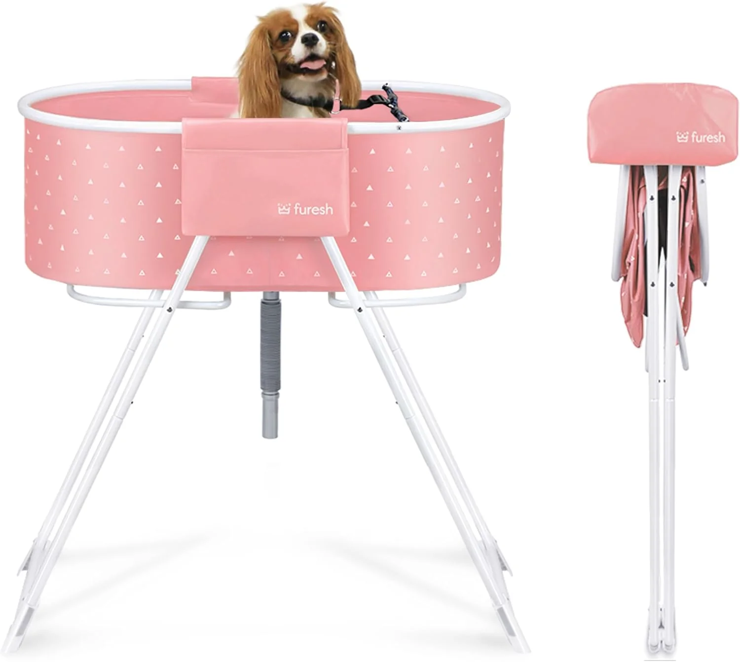 Solid Little Dipper Dog Bath Tub and Wash Station for Bathing Shower and Grooming d Foldable and Portable Indoor and Outdoor for Small and Medium Size Dogs Cats and Other Pet Pink Convenient