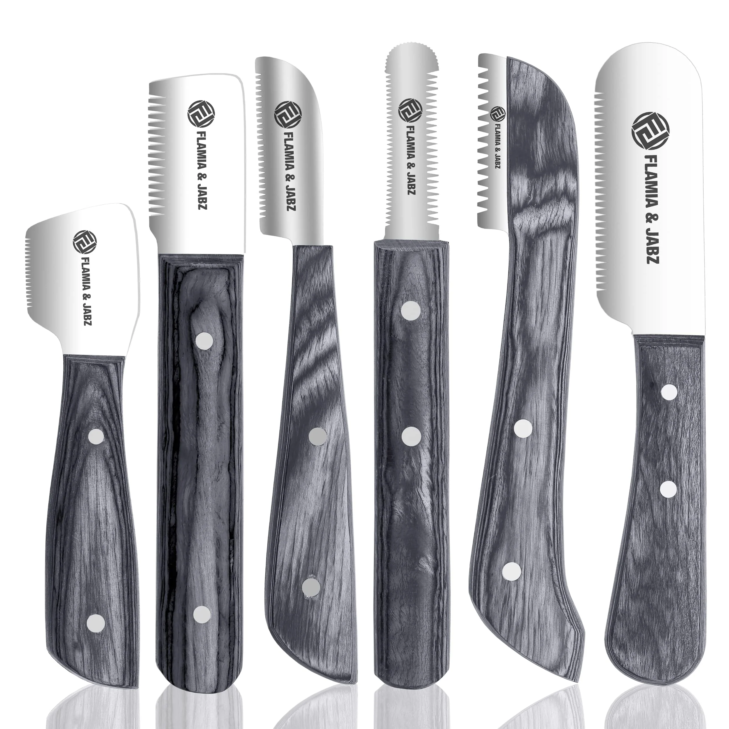 Eco-Friendly FLAMIA JABZ FJ 6-Piece Stripping Knife Kit for Dogs Pets Powerful