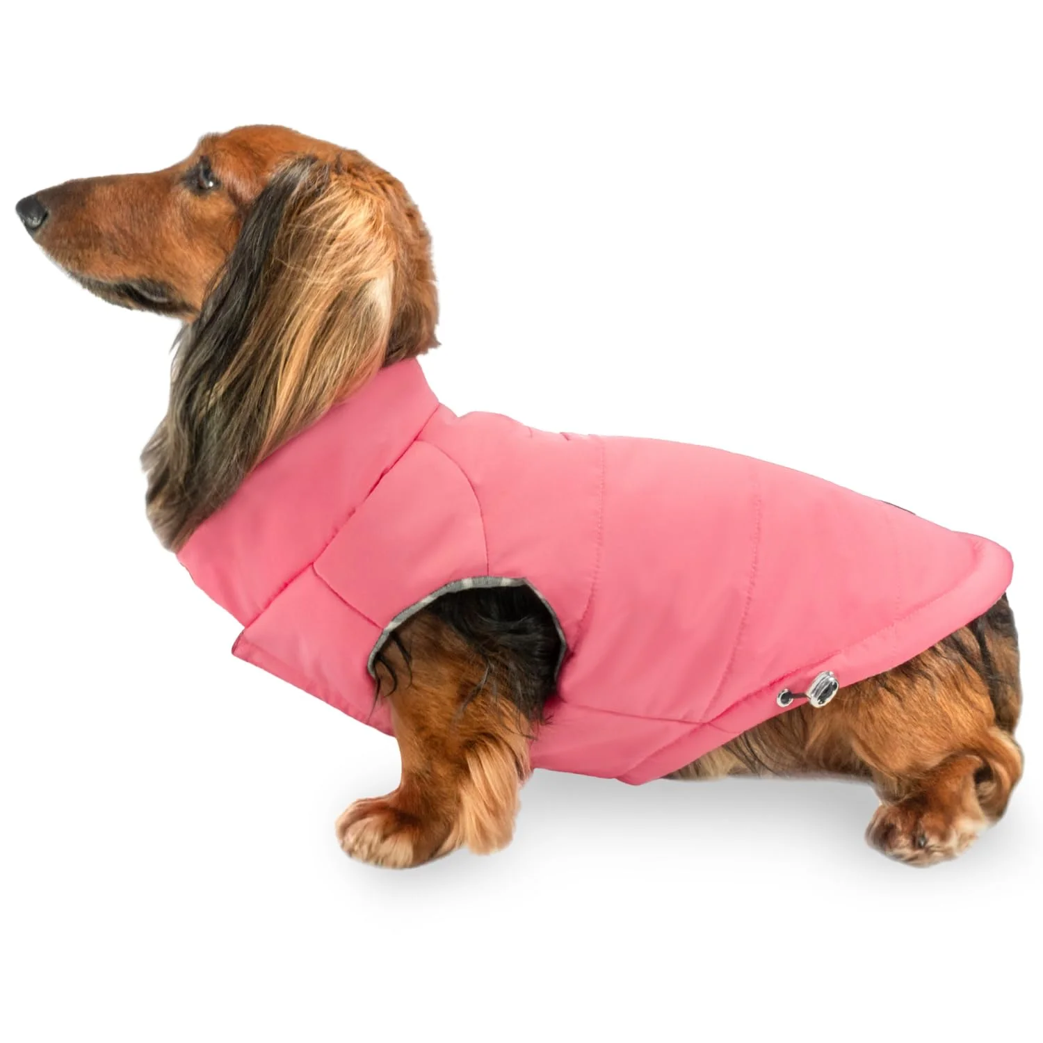 Stylish DJANGO Puffer Dog Coat – Reversible Water-Repellent Winter Jacket for Small Medium Dogs Rose Petal Pink X-Small Eco-Friendly