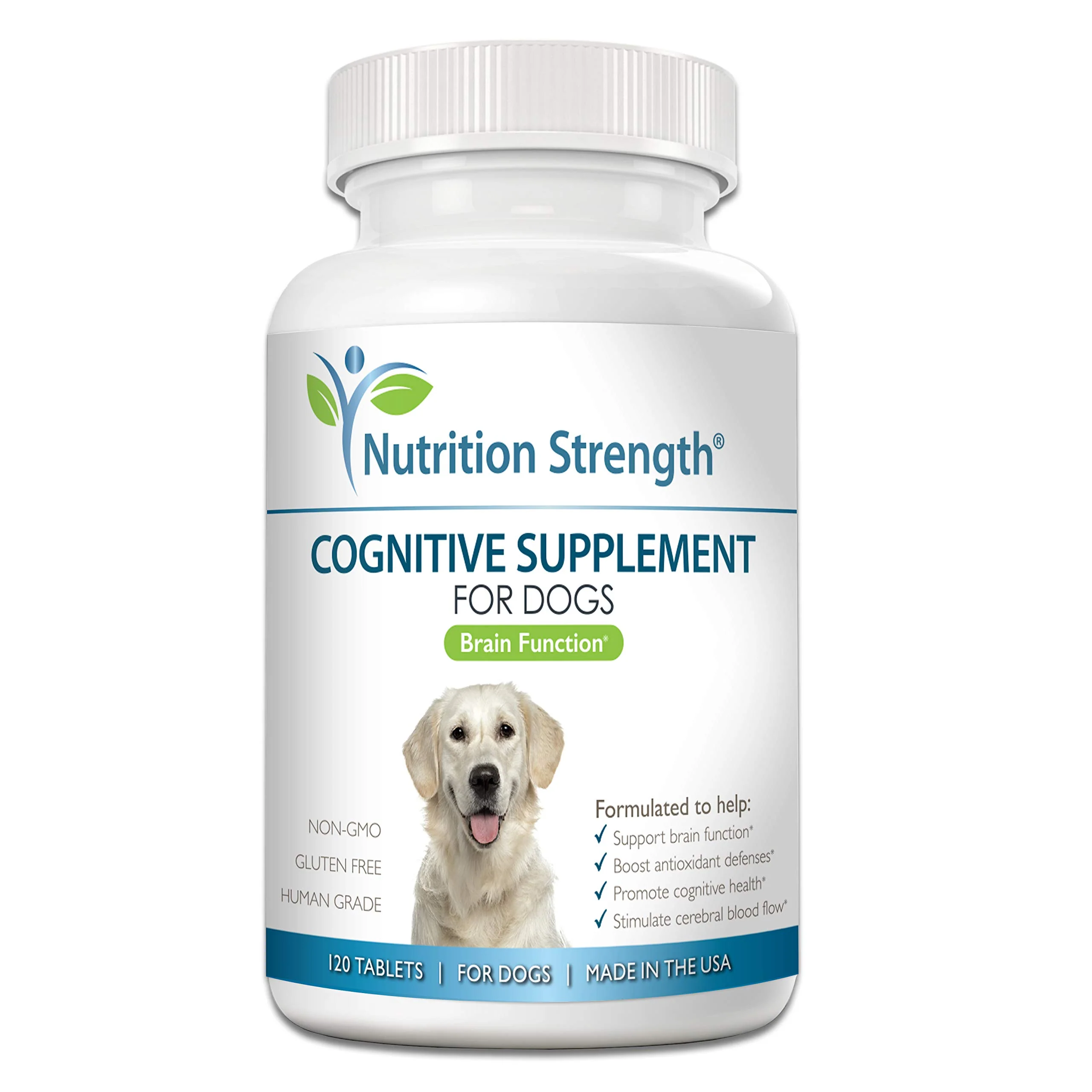 Next-Generation Nutrition Strength Cognitive Support for Dogs – Brain Health Mental Sharpness 120 Chewable Tablets Original Design