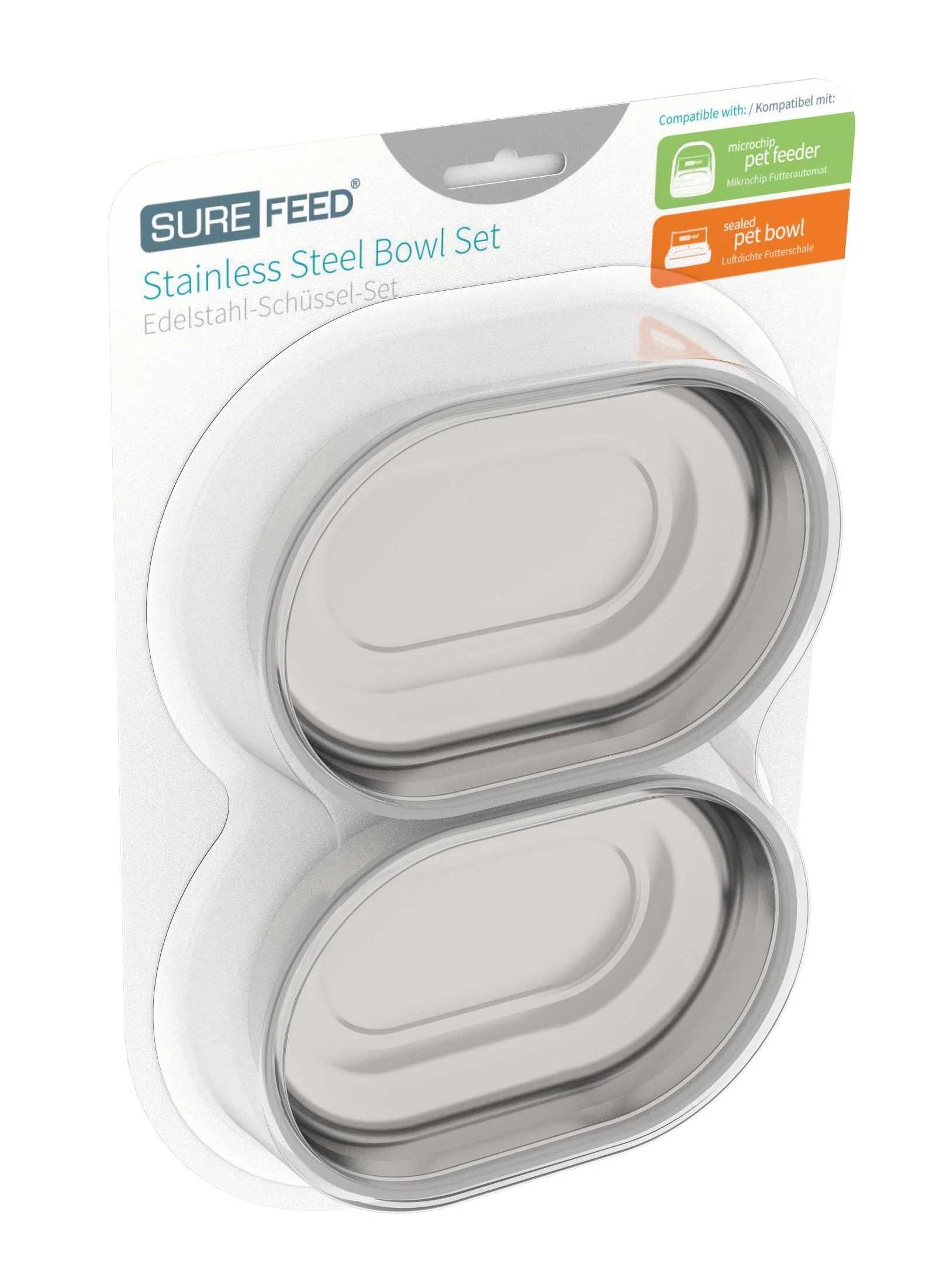 Fast SureFlap SureFeed Stainless Steel Bowl – 2-Pack for SureFeed Microchip Feeder Sealed Pet Bowl 14 oz Superior