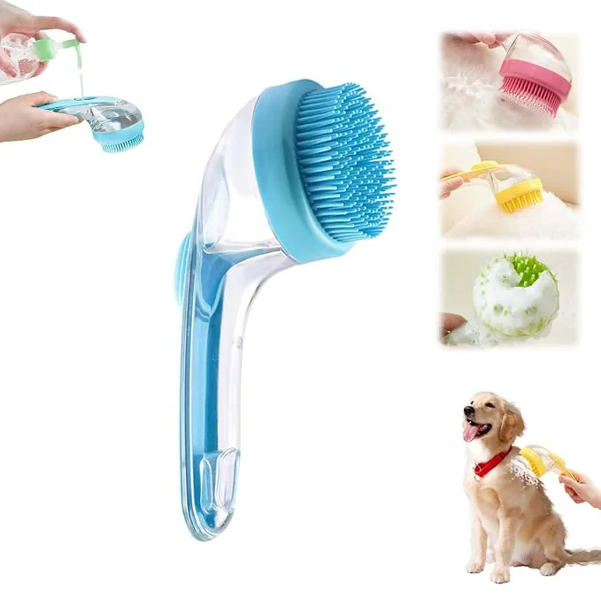 User-Friendly Pet Bath Brush 2025 New 2 in 1 Dog Bath Brush Crafted