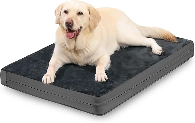 Sustainable Waterproof Dog Bed Large Medium Sized Dogs Orthopedic Washable Crate Pad 36 inch Foam Pet Bed with Removable Cover Reversible Anti-Slip Kennel Pad 35 x22 Dark GrayAbout ThisOverview User-Friendly