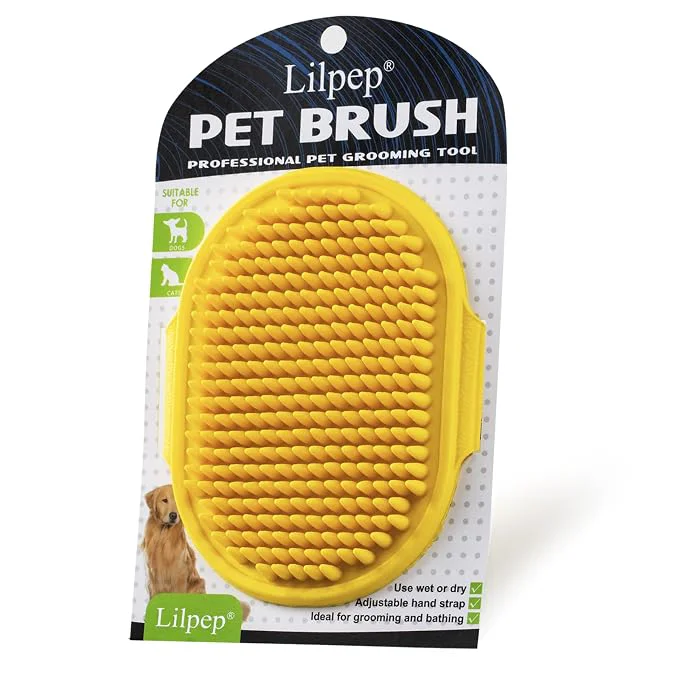 Casual Dog Grooming Brush Lilpep Pet Shampoo Bath Brush Soothing Massage Rubber Comb Functional