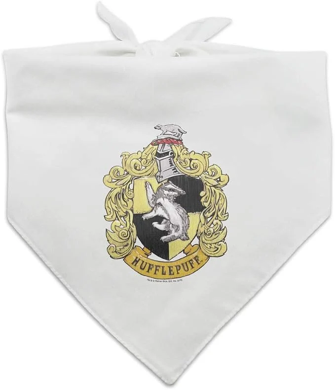 Excellent GRAPHICS MORE Harry Potter Hufflepuff Painted Crest Dog Pet Bandana Reliable