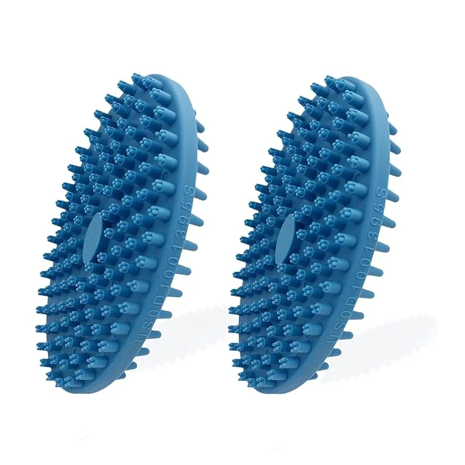 Verified Dog Grooming Brush Lilpep Pet Shampoo Bath Brush Soothing Massage Rubber Comb Effective