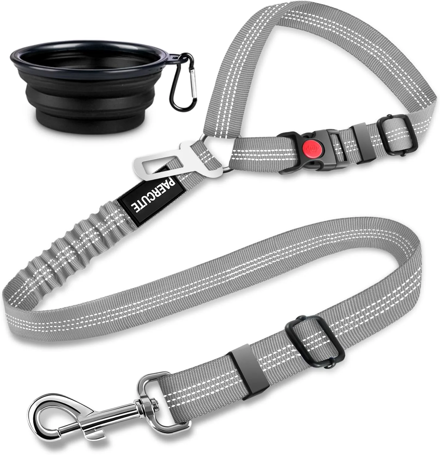Exclusive 2 Piece Set Retractable Dog Car Seatbelts - Adjustable Pet Seat Belt for Vehicle Headrest Restraint - Heavy Duty Elastic Durable Car Harness High-Performance